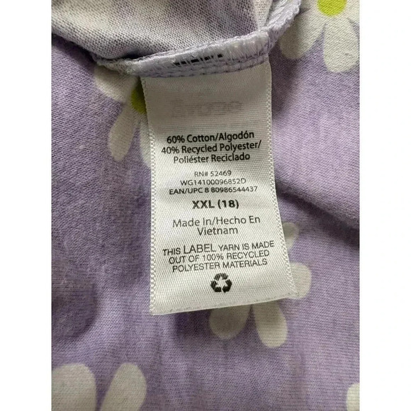 Wonder Nation Girls Purple Daisy Print Dress w/ Pockets Size XL 18 - Picture 6 of 7
